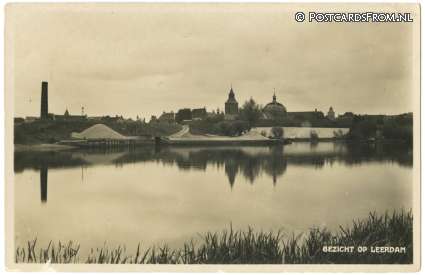 ansichtkaart: Leerdam, Gezicht op Leerdam