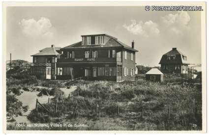 ansichtkaart: Hoek van Holland, Villa's in de duinen
