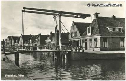 ansichtkaart: Franeker, Vliet