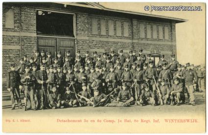 ansichtkaart: Winterswijk, Detachement 3e en 4e Comp. 1e Bat. 8 Regt. Inf.