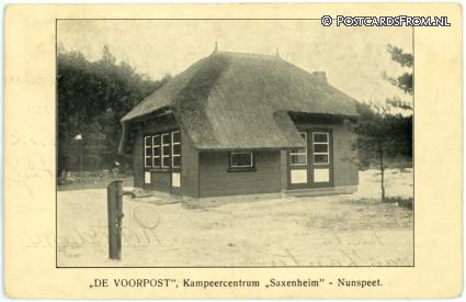 ansichtkaart: Nunspeet, De Voorpost. Kampercentrum 'Saxenheim'