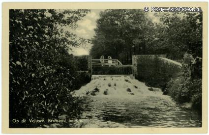 ansichtkaart: Nunspeet, Op de Veluwe. Bruisend beekje