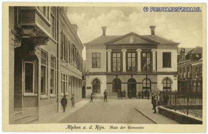 ansichtkaart: Alphen aan den Rijn, Huis der Gemeente