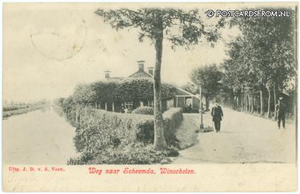 ansichtkaart: Winschoten, Weg naar Scheemda