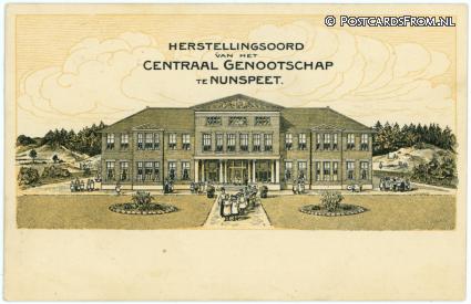 ansichtkaart: Nunspeet, Herstellingsoord v.h. Centraal Genootschap