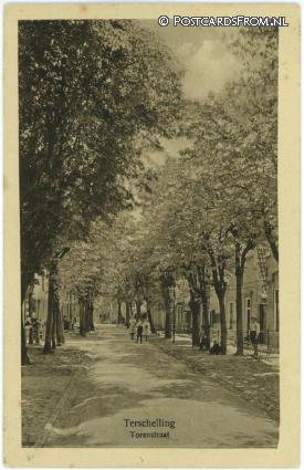 Terschelling West, Torenstraat ansichtkaart: Terschelling West, Torenstraat