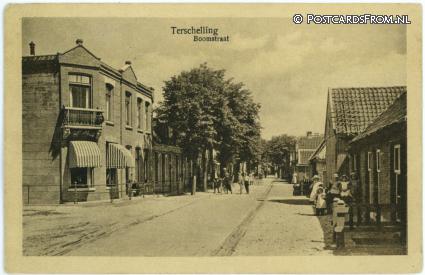 Terschelling West, Boomstraat ansichtkaart: Terschelling West, Boomstraat