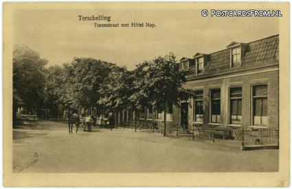 Terschelling West, Torenstraat met Hotel Nap ansichtkaart: Terschelling West, Torenstraat met Hotel Nap