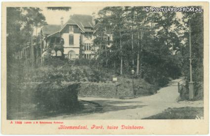 ansichtkaart: Bloemendaal, Park, huize Duinhoeve