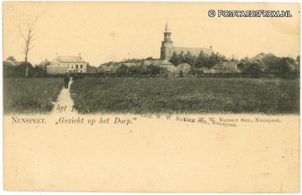 ansichtkaart: Nunspeet, Gezicht op het Dorp