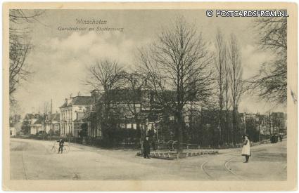 ansichtkaart: Winschoten, Garstestraat en Stationsweg