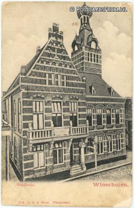 ansichtkaart: Winschoten, Stadhuis